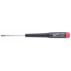 WIHA Desarmador Torx  de Precisión, 4-1/2", Moldeado, 0.1", 1-5/8", T2, Torx(R)