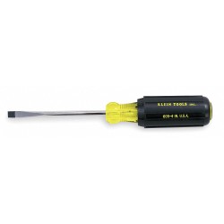 KLEIN TOOLS Desarmador Plano de Uso General, 8-1/4", Ergonómico, 0.25", 4", 1/4", Plana