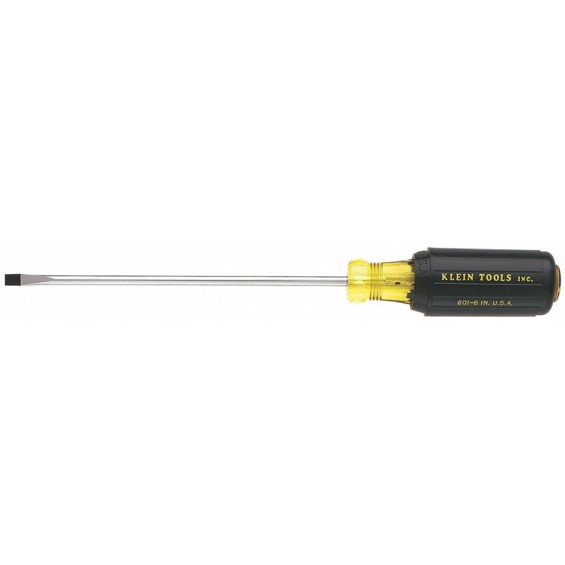 KLEIN TOOLS Desarmador Plano de Uso General, 7-3/4", Ergonómico, 0.19", 4", 3/16", Plana