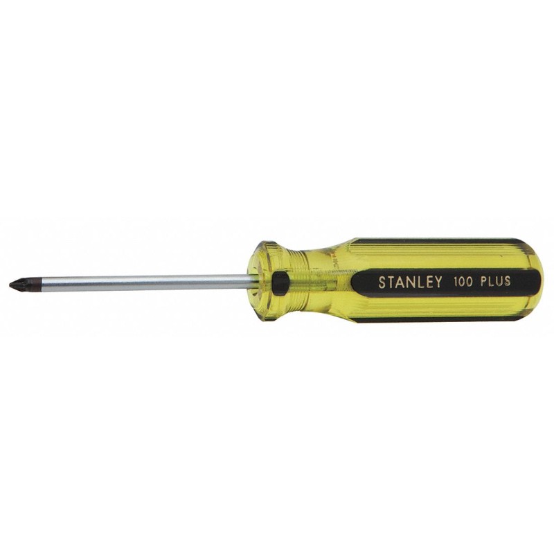 STANLEY Desarmador, 6-3/4", Ergonómico, 0.31", 3", #1, Phillips