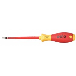 WIHA Desarmador Plano Aislado, 8", Ergonómico, 4", 9/64", Plana