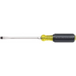 KLEIN TOOLS Desarmador Plano de Uso General, 17-1/4", Ergonómico, 0.25", 12", 3/8", Plana