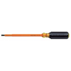 KLEIN TOOLS Desarmador Plano Aislado, 11-1/4", Aislado, 0.4", 7", 1/4", Plana
