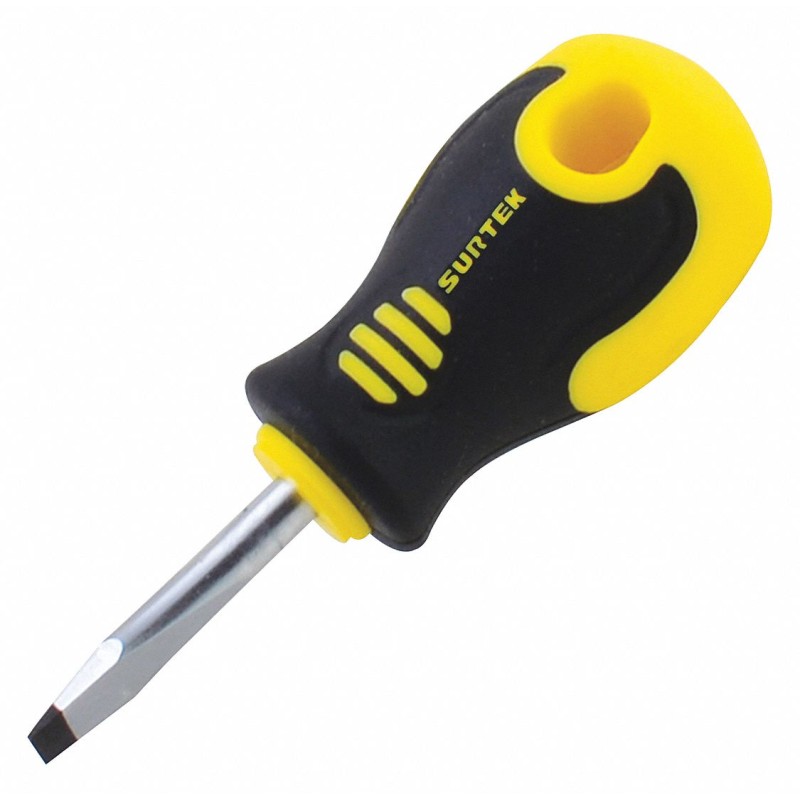 SURTEK Desarmador, 1-1/2", Ergonómico, 1-1/2", 1/4", Plana