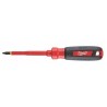 MILWAUKEE Desarmador, 8-7/16", Moldeado, 4", #1, ECX®