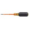 KLEIN TOOLS Desarmador Plano Aislado, 6-3/4", Aislado, 0.25", 3", 3/32", Plana