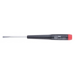 WIHA Desarmador Plano de Precisión, 5-1/2", Moldeado, 0.08", 2", 5/64", Plana