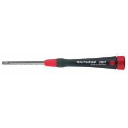 WIHA Desarmador Plano de Precisión, 5-1/4", Moldeado, 0.14", 2-7/16", 9/64", Plana