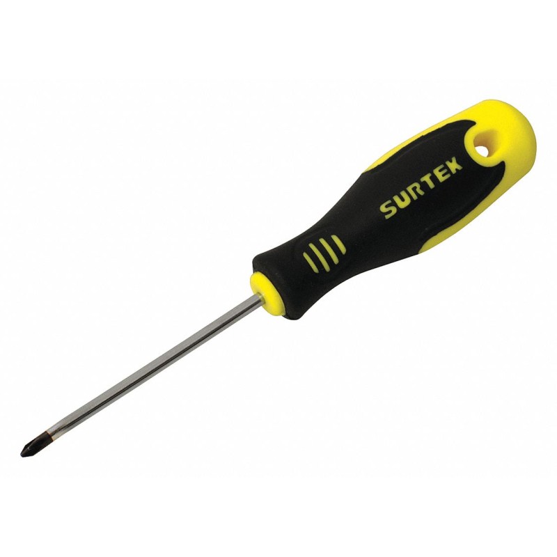 SURTEK Desarmador, 2-1/2", Ergonómico, 2-1/2", #0, Phillips
