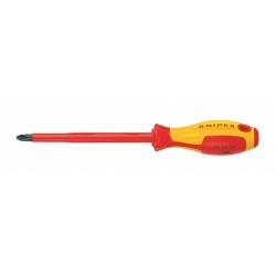 KNIPEX Desarmador Phillips Aislado, 7-1/2", Ergonómico, 0.18", 3-1/8", #1, Phillips