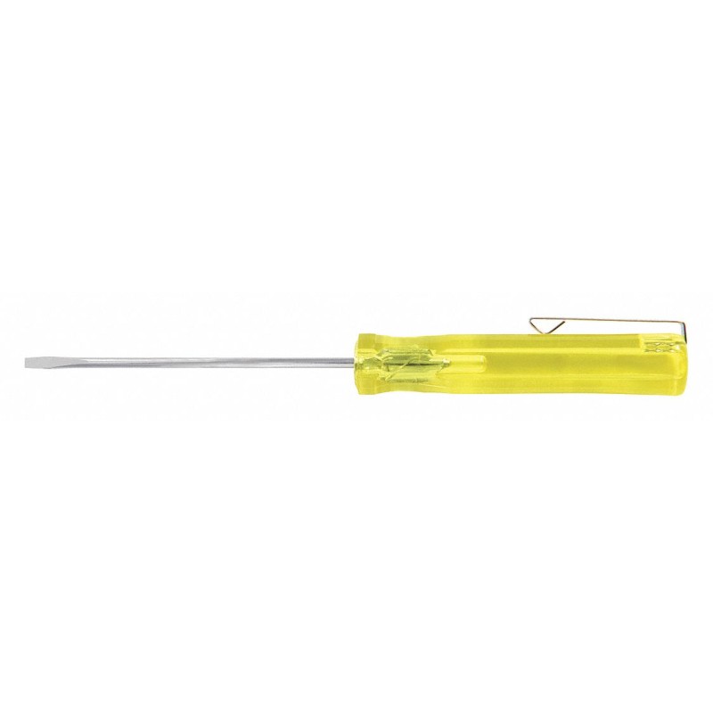 STANLEY Desarmador Plano con Clip para Bolsillo, 5-1/2", Ergonómico, 0.38", 4", 3/32", Plana
