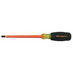WESTWARD Desarmador Plano Aislado, 12-3/4", Acanalado, 8", 3/8", Plana
