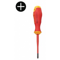 FLUKE Desarmador, 6-11/16", Ergonómico, 6mm, 3", #1, Phillips