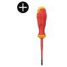 FLUKE Desarmador, 6-11/16", Ergonómico, 6mm, 3", #1, Phillips