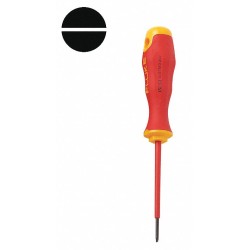FLUKE Desarmador, 6-3/8", Ergonómico, 4mm, 3", 3/32", Plana