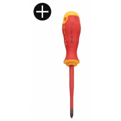 FLUKE Desarmador, 8-3/16", Ergonómico, 8mm, 4", #2, Phillips
