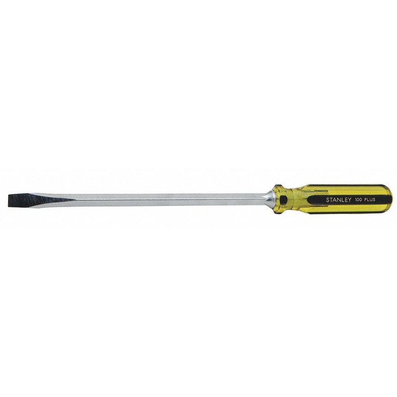 STANLEY Desarmador Plano Keystone de Uso General, 15-1/4", Ergonómico, 0.25", 10", 3/8", Plana
