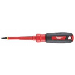 MILWAUKEE Desarmador, 8-9/16", Moldeado, 4", #2, Cuadrada