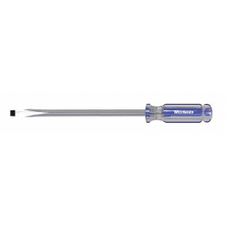 WESTWARD Desarmador Plano de Uso General, 14-3/4", Acanalado, 0.5", 10", 1/2", Plana