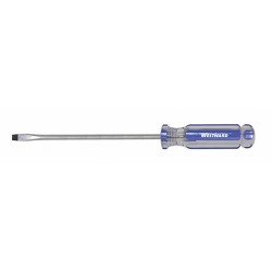 WESTWARD Desarmador Plano de Uso General, 6-1/2", Acanalado, 0.13", 4", 1/8", Plana