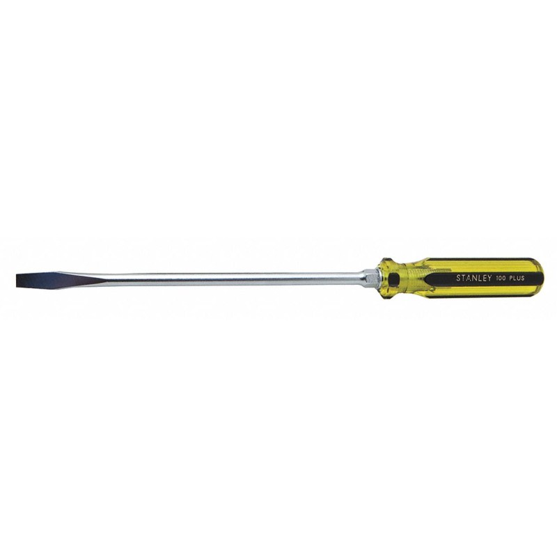 STANLEY Desarmador Plano de Uso General, 15-1/4", Ergonómico, 0.19", 10", 3/8", Plana