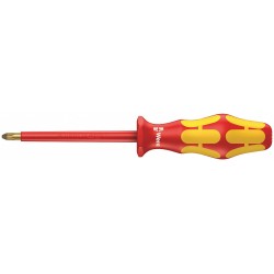 WERA Desarmador Pozidriv Aislado, 8", Ergonómico, 4", PZ2, Pozidriv(R)