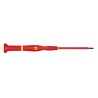 KNIPEX Desarmador Plano de Precisión Aislado, 4-1/4", Ergonómico, 0.08", 1-3/4", 5/64", Plana