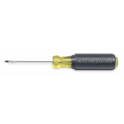 KLEIN TOOLS Desarmador Plano de Uso General, 4-3/4", Ergonómico, 0.09", 2", 1/16", Plana