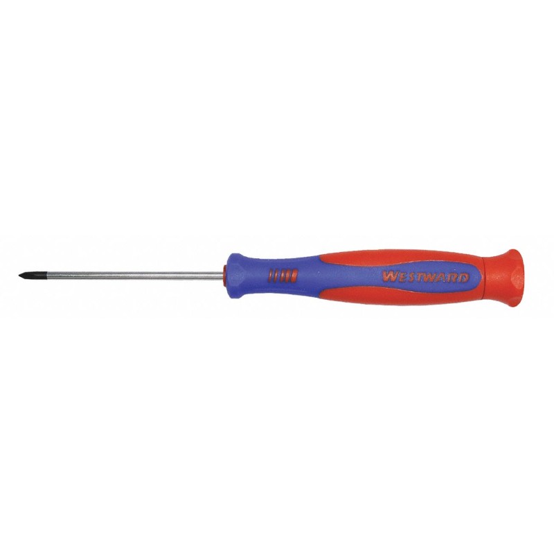 WESTWARD Desarmador Phillips de Precisión, 6-1/4", Ergonómico, 0.13", 2-1/2", #00, Phillips
