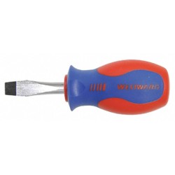 WESTWARD Desarmador Plano de Uso General, 4", Ergonómico, 0.25", 1-1/2", 1/4", Plana