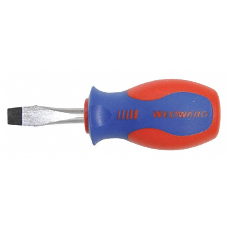 WESTWARD Desarmador Plano de Uso General, 4", Ergonómico, 0.25", 1-1/2", 1/4", Plana