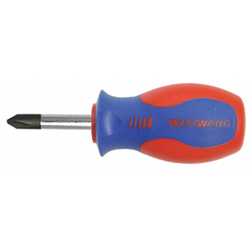 WESTWARD Desarmador Phillips de Uso General, 4", Ergonómico, 0.25", 1-1/2", #2, Phillips