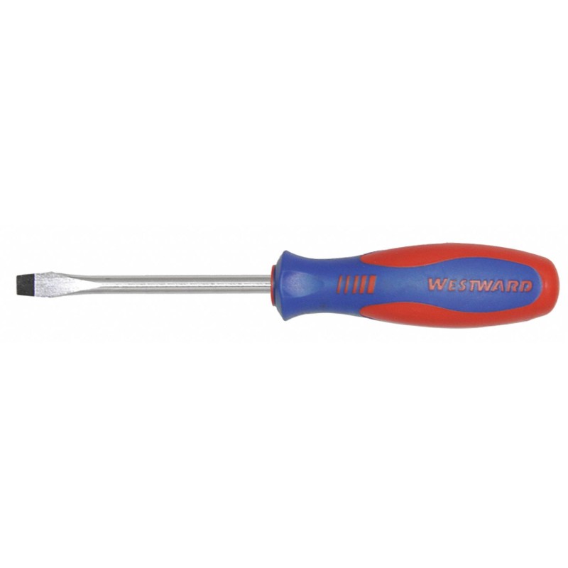 WESTWARD Desarmador Plano de Uso General, 8-1/2", Ergonómico, 0.25", 4", 1/4", Plana