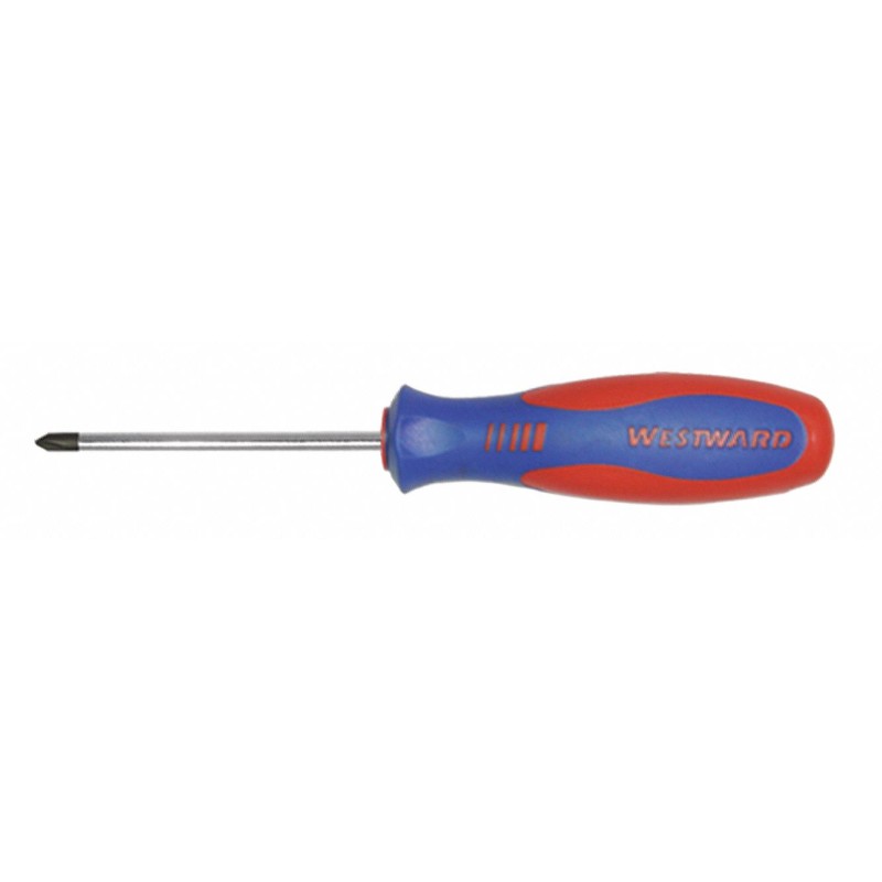 WESTWARD Desarmador Phillips de Uso General, 5-3/4", Ergonómico, 0.13", 2-1/2", #0, Phillips
