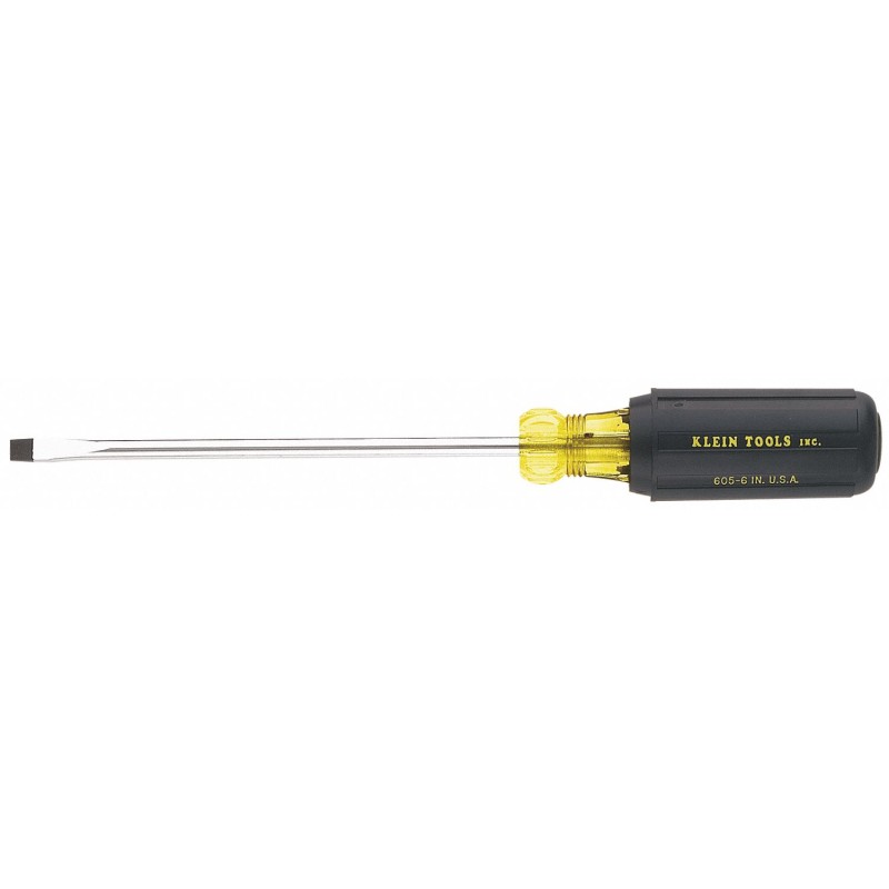 KLEIN TOOLS Desarmador Plano de Uso General, 14-1/4", Ergonómico, 0.38", 10", 1/4", Plana