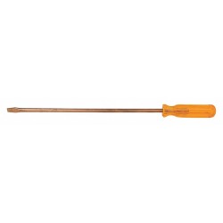 AMPCO Desarmador Plano Antichispas, 7-1/2", Liso, Plano Antichispa, 4", 1/4", Plana