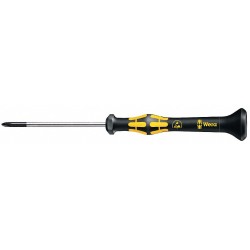 WERA Desarmador Phillips de Precisión Seguro ESD, 6-1/4", Ergonómico, Precisión Pullips ESD-Seguro