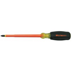 WESTWARD Desarmador Cuadrado Aislado, 10-1/4", Ergonómico, 6", #3, Robertson