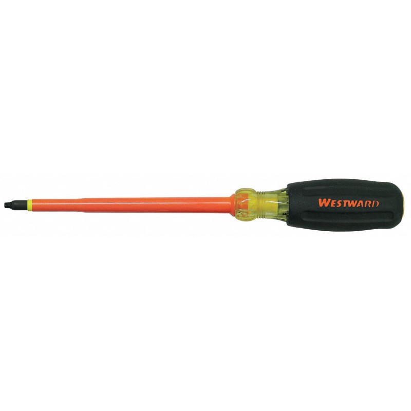 WESTWARD Desarmador Cuadrado Aislado, 10-1/4", Ergonómico, 6", #3, Robertson