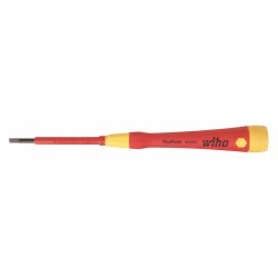 WIHA Desarmador Plano Aislado, 160mm, Moldeado, Plano Aislado, 0.17", 60mm, 7/64", Plana