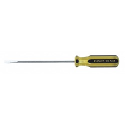 STANLEY Desarmador Plano de Uso General, 9-3/4", Ergonómico, 0.25", 6", 3/16", Plana