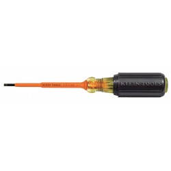 KLEIN TOOLS Desarmador Plano Aislado, 7-3/4", Aislado, 0.28", 4", 1/8", Plana