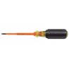 KLEIN TOOLS Desarmador Plano Aislado, 7-3/4", Aislado, 0.28", 4", 1/8", Plana