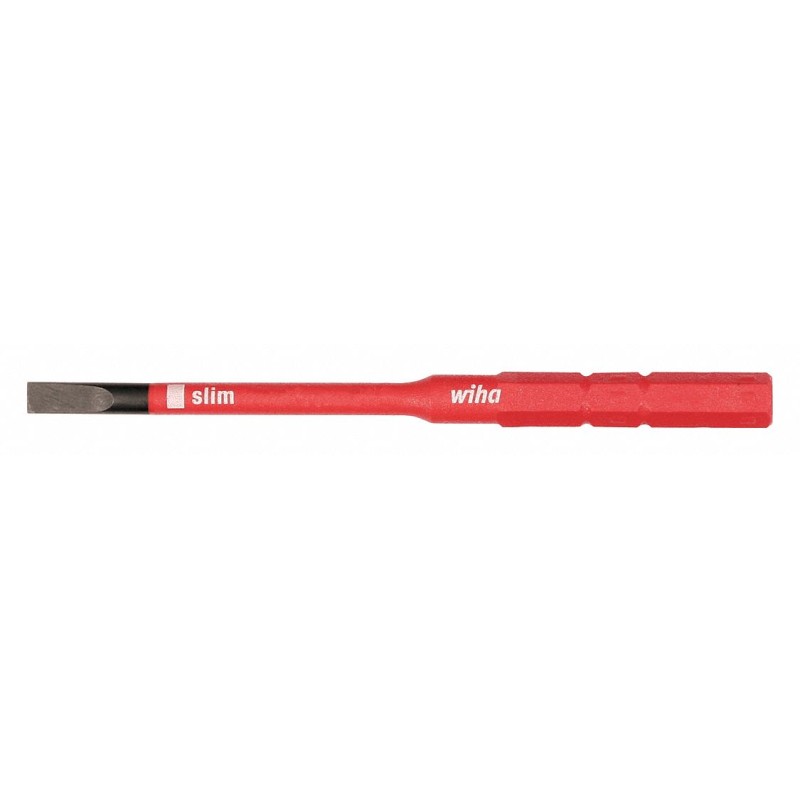 WIHA Desarmador Plano Aislado, 75mm, Moldeado, 0.16", 1-3/4", 9/64", Plana