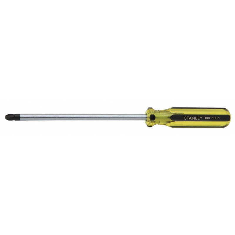 STANLEY Desarmador, 13-3/4", Ergonómico, 8", #4, Phillips