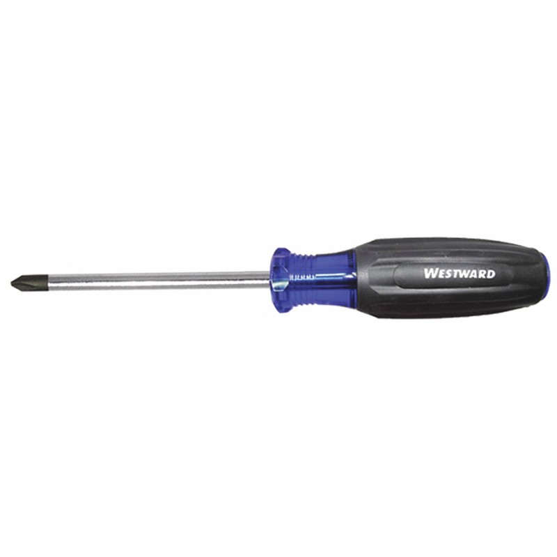WESTWARD Desarmador Phillips de Uso General, 8-1/4", Ergonómico, 0.25", 4", #2, Phillips