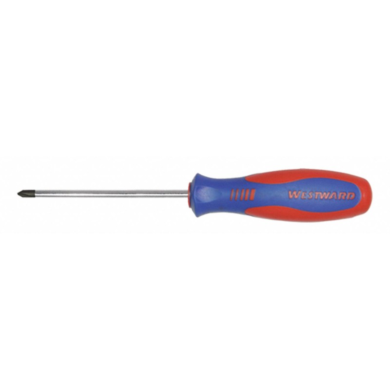 WESTWARD Desarmador Phillips de Uso General, 6", Ergonómico, 0.13", 3", #0, Phillips