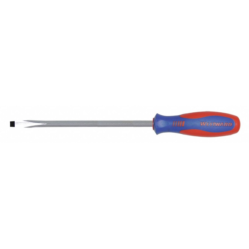 WESTWARD Desarmador Plano de Uso General, 12-3/4", Ergonómico, 0.33", 8", 5/16", Plana