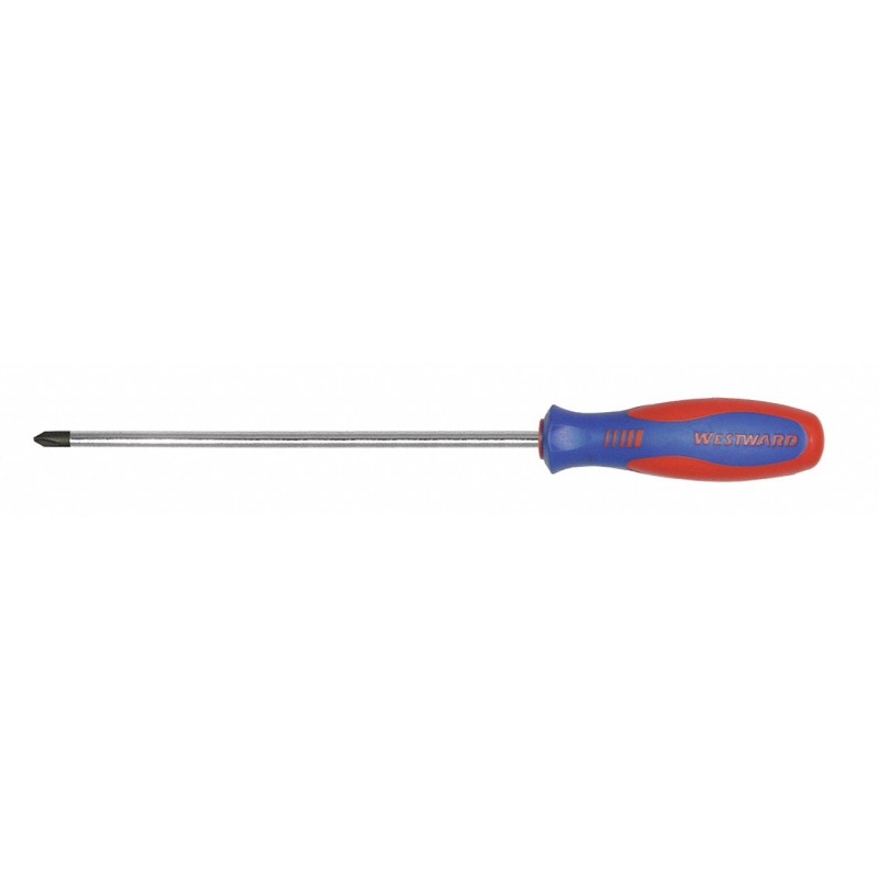 WESTWARD Desarmador Phillips de Uso General, 12-1/2", Ergonómico, 0.25", 8", #2, Phillips