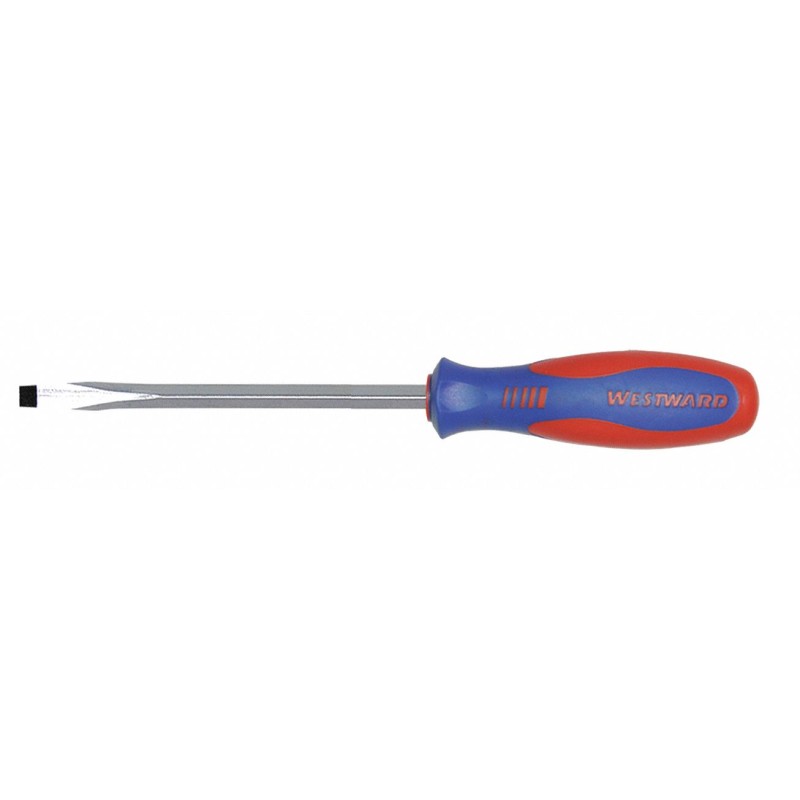 WESTWARD Desarmador Plano de Uso General, 10-3/4", Ergonómico, 0.33", 6", 5/16", Plana